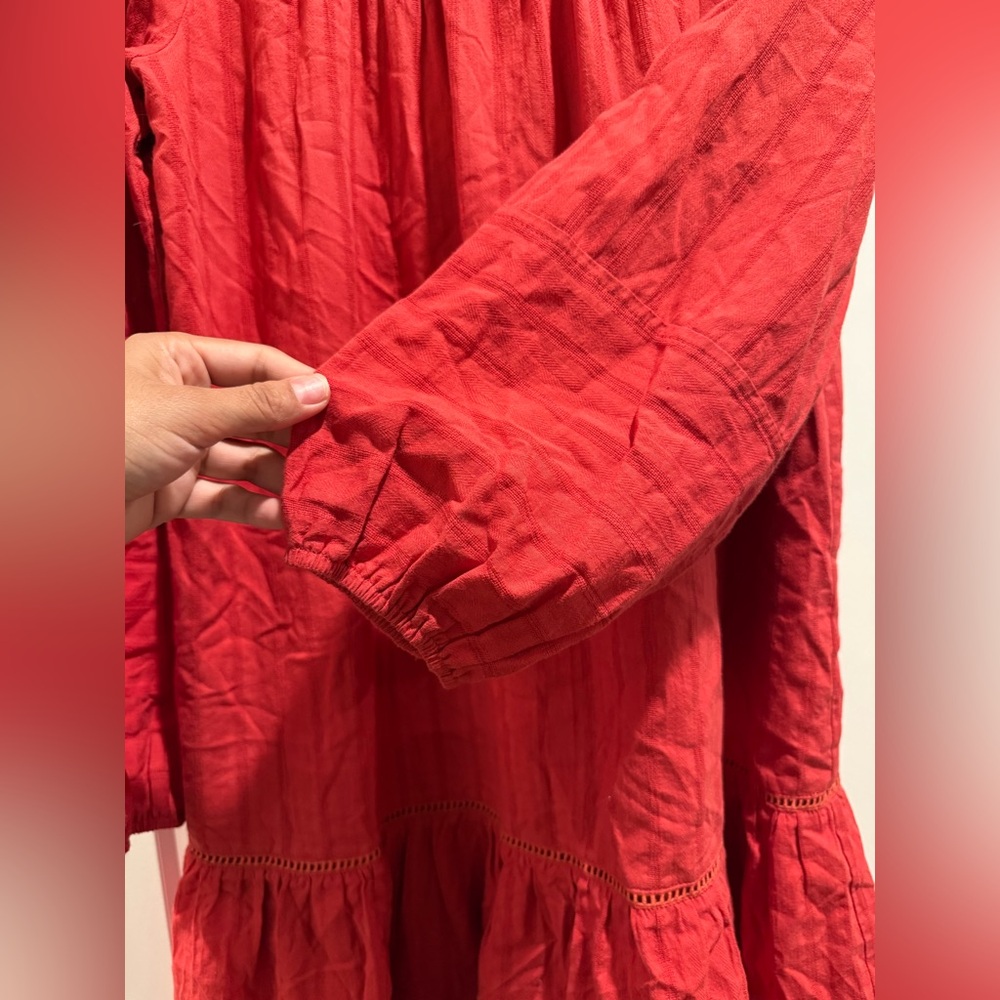 Lost + Wander Red Ruffled Sundress Size Small - Picture 3 of 7